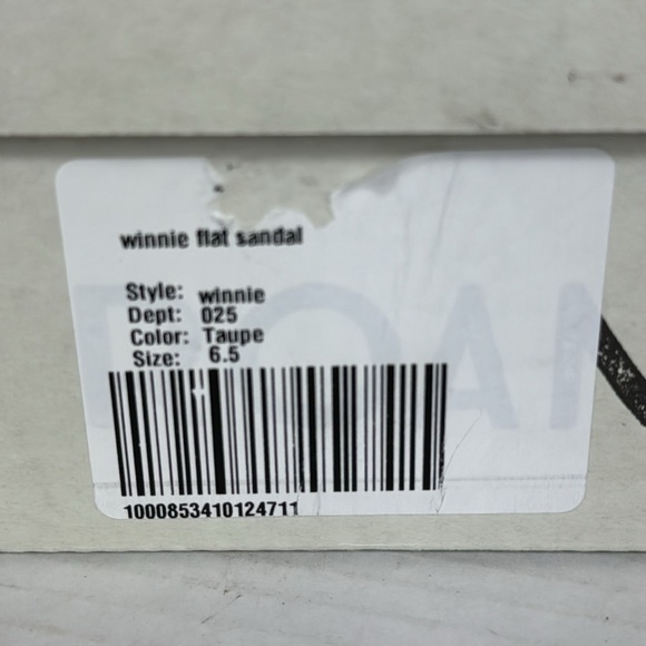 ROAN  BED/STU Women's 6.5 Distress Suede Winnie Flat Sandals Whitewash Taupe NWT - Picture 9 of 11